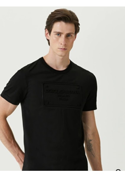 Kabartmalı Logolu Yuvarlak Yakalı T-Shirt fiyatları