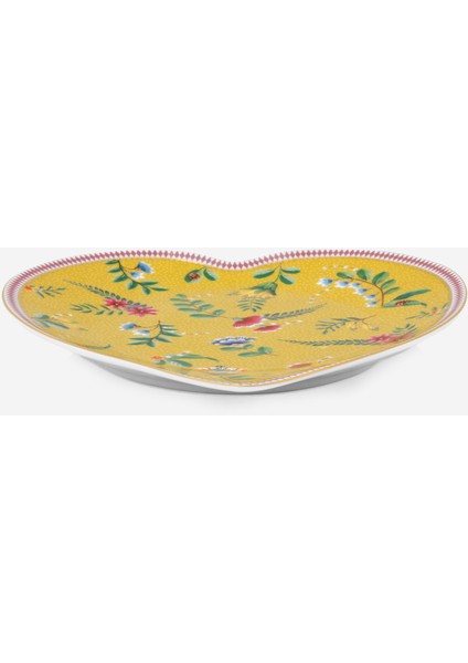 La Majorelle Sarı Porselen Kalpli Tabak Seti 21,5 cm