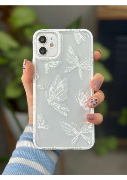 IPhone 11 Uyumlu (Köşeli - 12 Görünümlü )Şeffaf Baskı Desenli Silikon Kılıf fırsatları