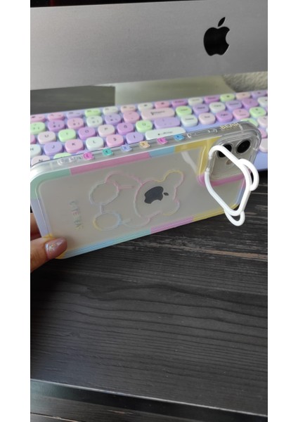 Iphone 11 Kılıf Köşeli Ayıcık Standlı Kamera Korumalı Kılıf modelleri