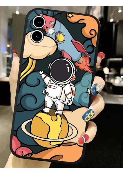 Iphone 11 Astronot Lansman Içi Kadife Aa Kalite