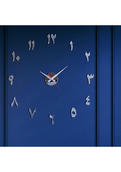 Dekoratif & Hediyelik Duvar Saati Kendinden Yapışkanlı 3D Arapça Rakamlı Aynalı Pleksi fiyatları