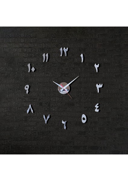 Dekoratif & Hediyelik Duvar Saati Kendinden Yapışkanlı 3D Arapça Rakamlı Aynalı Pleksi fırsatları