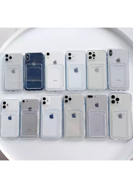 iPhone 7 Plus / 8 Plus Uyumlu Kartlıkli Kamera Korumalı Şeffaf Kılıf Aa Kalite fiyatları