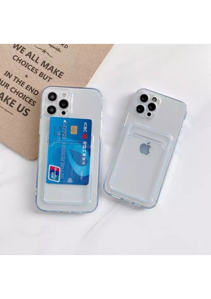 iPhone 7 Plus / 8 Plus Uyumlu Kartlıkli Kamera Korumalı Şeffaf Kılıf Aa Kalite fırsatları