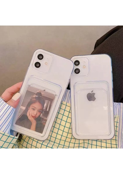 iPhone 11 Uyumlu Şeffaf Kartlıklı (Köşeli 12 Görünümlü) Kamera Korumali Aa Kalite modelleri