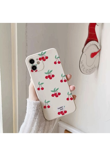 Iphone 11 Uyumlu Kiraz Desenli Kılıf