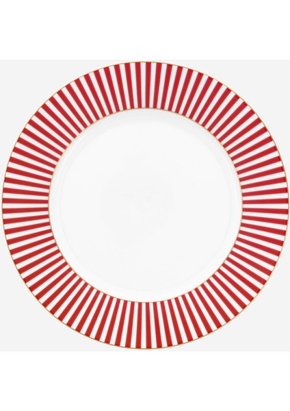 Royal Stripes Pembe Porselen Kahvaltı Tabağı 21 cm