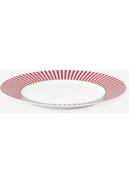 Royal Stripes Pembe Porselen Kahvaltı Tabağı 21 cm