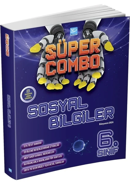 Karaca Eğitim Yayınları Süper Combo Sosyal Bilgiler 6. Sınıf Soru Kitabı