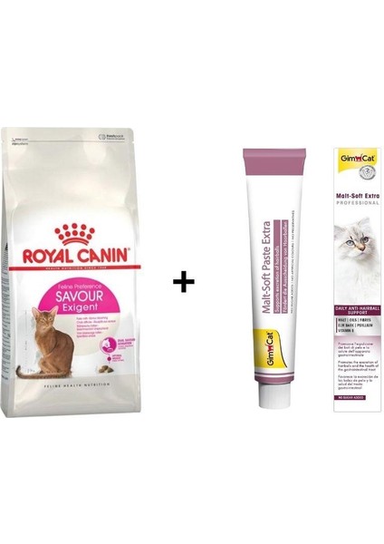 Savour Exigent Kuru Kedi Maması 4 kg + Gimcat Malt 100 gr
