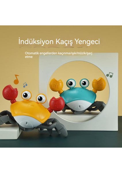 Çocuk Hareketi Elektrikli Sensörlü Yengeç Oyuncağı (Yurt Dışından)