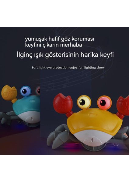 Çocuk Hareketi Elektrikli Sensörlü Yengeç Oyuncağı (Yurt Dışından)