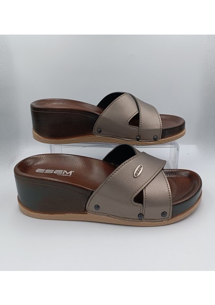 Kadın Dolgu Topuk Çapraz Bantlı Rahat Taban Terlik fiyatları