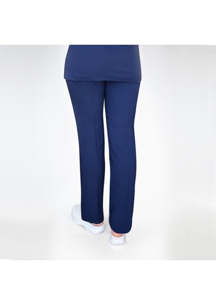 Lacivert Soft Likralı Tek Alt Hemşire Doktor Hastane Aşçı İş Pantolonu modelleri