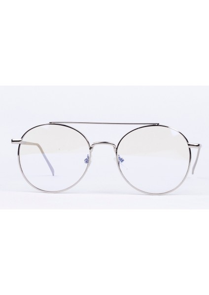 Gümüş Metal Oval Unisex Mavi Işık Korumalı Bilgisayar Ekran Gözlüğü fiyatları