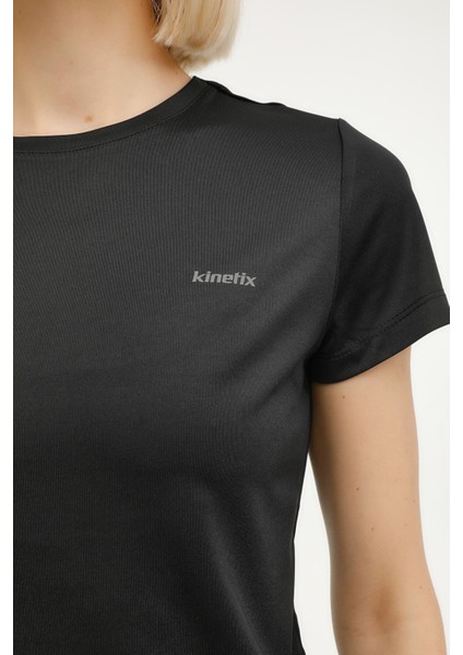 W-SN230 BASIC PES C NECK Siyah Kadın Kısa Kol T-Shirt fırsatları