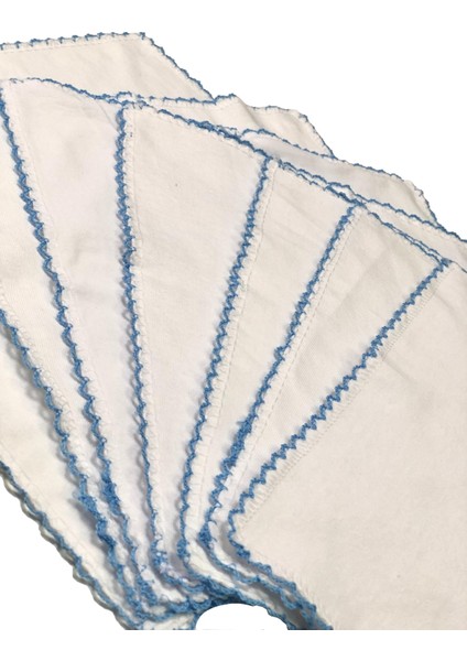 Bebek Pamuklu Ağız ve Yüz Temizleme Mendili Nostalji Oyalı ( 7'li 22*22 cm ) modelleri