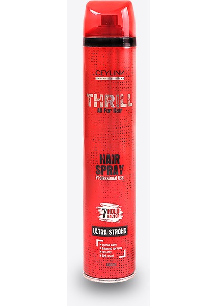 Thrill Saç Spreyi Ultra Strong 400 ml x 3 Adet