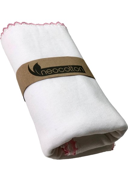 Bebek Pamuklu Ağız ve Yüz Temizleme Mendili Nostalji Oyalı ( 7'li 22*22 cm )