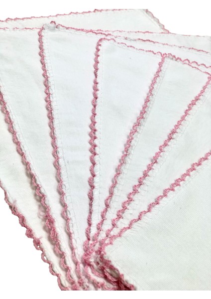 Bebek Pamuklu Ağız ve Yüz Temizleme Mendili Nostalji Oyalı ( 7'li 22*22 cm ) modelleri