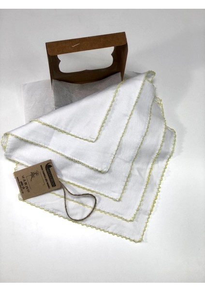 Çift Katlı Nostalji Oyalı Pamuklu 5'li Kutulu Bebek Bakım Mendili (22X22 Cm) fırsatları