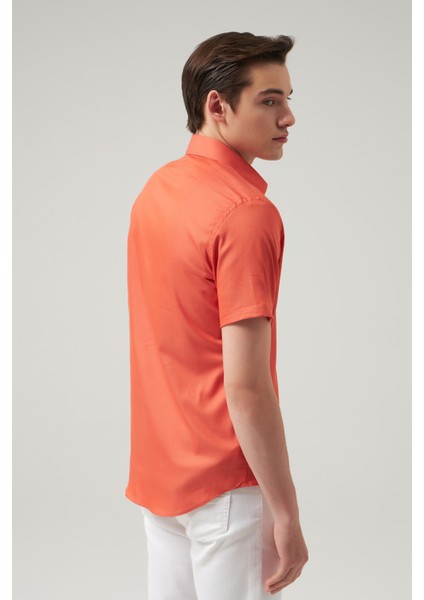 Regular Fit Turuncu Düz Gömlek 0HC02AD34326M fırsatları