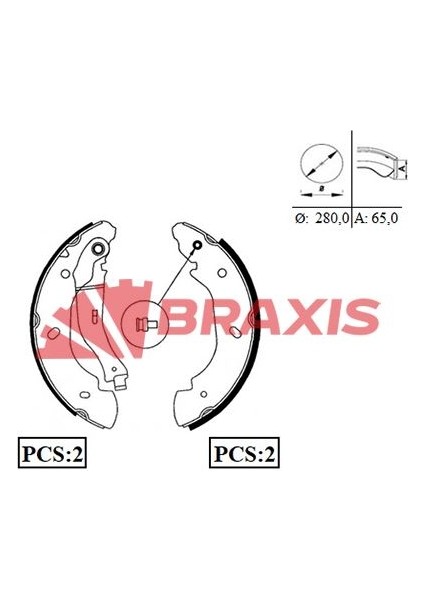 Arka Fren Pabuclu Balata Transit V184 00>06 A.ceker