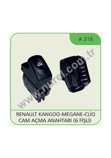 Cam Acma Kapama Anahtari Kangoo Megane Clio (Pin 6)