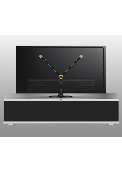 Premium Product Tv Güvenlik Kiti 15" - 75" Televizyonlar İçin Uyumlu - Bebek, Deprem, Evcil Hayvan Emniyet Kemeri