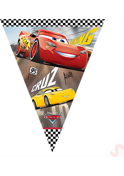 Cars 3, Üçgen Bayrak Flama - 2,90 mt