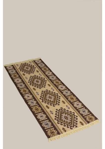 Uzun Koridor Kilimi (Uşak Kilimi) Çift Taraflı (80X150) (Yıkanabilir)