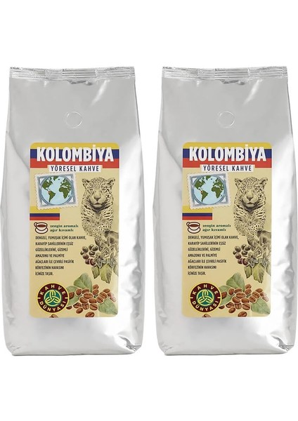 Kolombiya Yöresel Filtre Kahve Çekirdek 2 Adet 1kg
