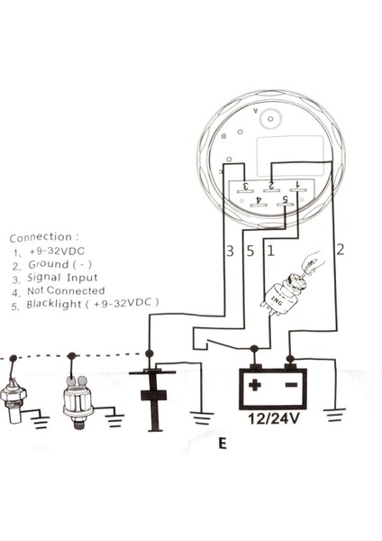 Deniz Botu Yat Pili Elektrikli Araba Kamyon Voltmetre Volt Gösterge 9-32V N3 (Yurt Dışından)