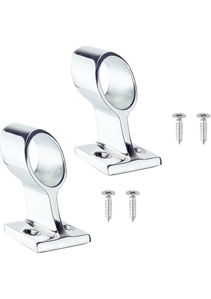 2pcs Deniz Teknesi 60 ° Korkuluk Küpeşte Boru Bağlantı Desteği Stachion Braketi 25MM (Yurt Dışından)