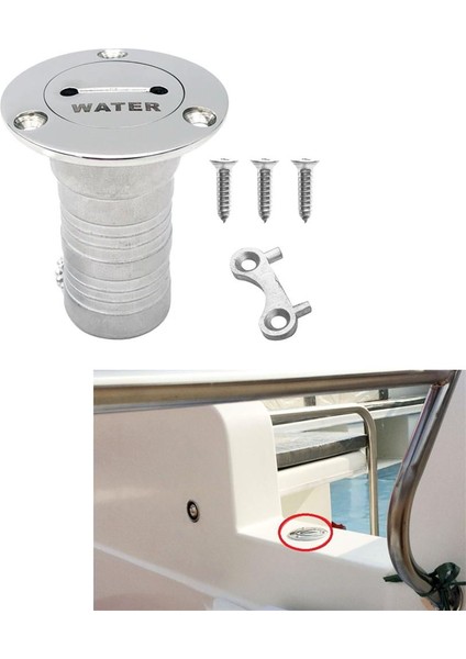 2 "yüksek Cilalı 316 Paslanmaz Çelik Tekne Yat Su Güverte Dolgu ve Anahtar (Yurt Dışından)