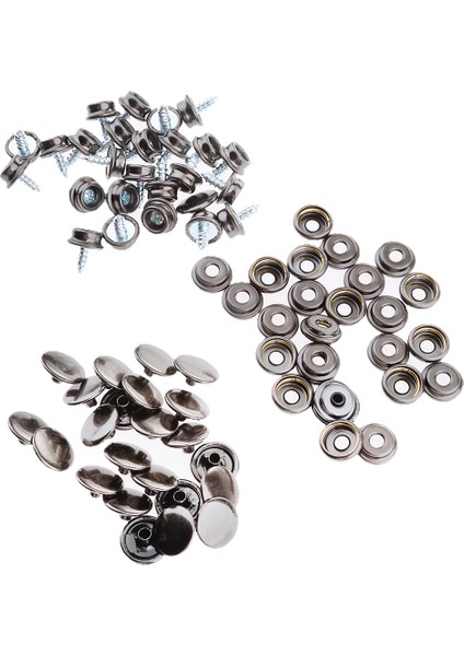 75X Tekne Tuval Snap Kapak Paslanmaz Çelik 3/8 "vida Düğmesi Soketi Düzelten (Yurt Dışından)