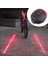 Çok Fonksiyonlu Pilli Bisiklet LED Lazer Işığı Arka Stop Lambası 3
