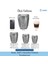 Saksı Çiçek Kaktüs Saksısı Lüx 15 cm Uzun Poly Desenli 3'lü Set Çiçeklik 2