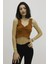 Bel Lastikli Triko Bluz Taba - P-019708 1