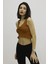 Bel Lastikli Triko Bluz Taba - P-019708 3