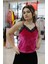 Yaka Dantelli Kadife Bluz Pembe - 306.477 2