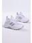 Çocuk Beyaz Gümüş Rahat Kalıp Nefes Alabilen Kumaş Bağcıklı Sneaker 1