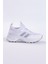 Çocuk Beyaz Gümüş Rahat Kalıp Nefes Alabilen Kumaş Bağcıklı Sneaker 3