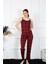 Kadın Ip Askılı Kırmızı Ekoseli Pijama Takım 4135 3