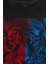 Vahşi Kaplan Kafası Bordo Mavi Trabzon Tiger Baskılı Tişört T-Shirt 2