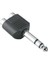 6.3 mm Erkek 2 Rca Dişi Jack Amfi 2 Rca Jack Çevirici 1