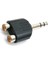 6.3 mm Erkek 2 Rca Dişi Jack Amfi 2 Rca Jack Çevirici 2