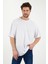 Beyaz  Basic Oversize T-Shirt 3