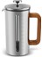 Poly Wood Borosilikat Cam/Çelik French Press 1000 ml 1